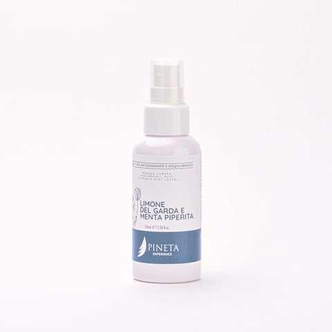 LINEA VISO ESSENZIALE: Limone del Garda e menta piperita - Acqua spray riequilibrante viso